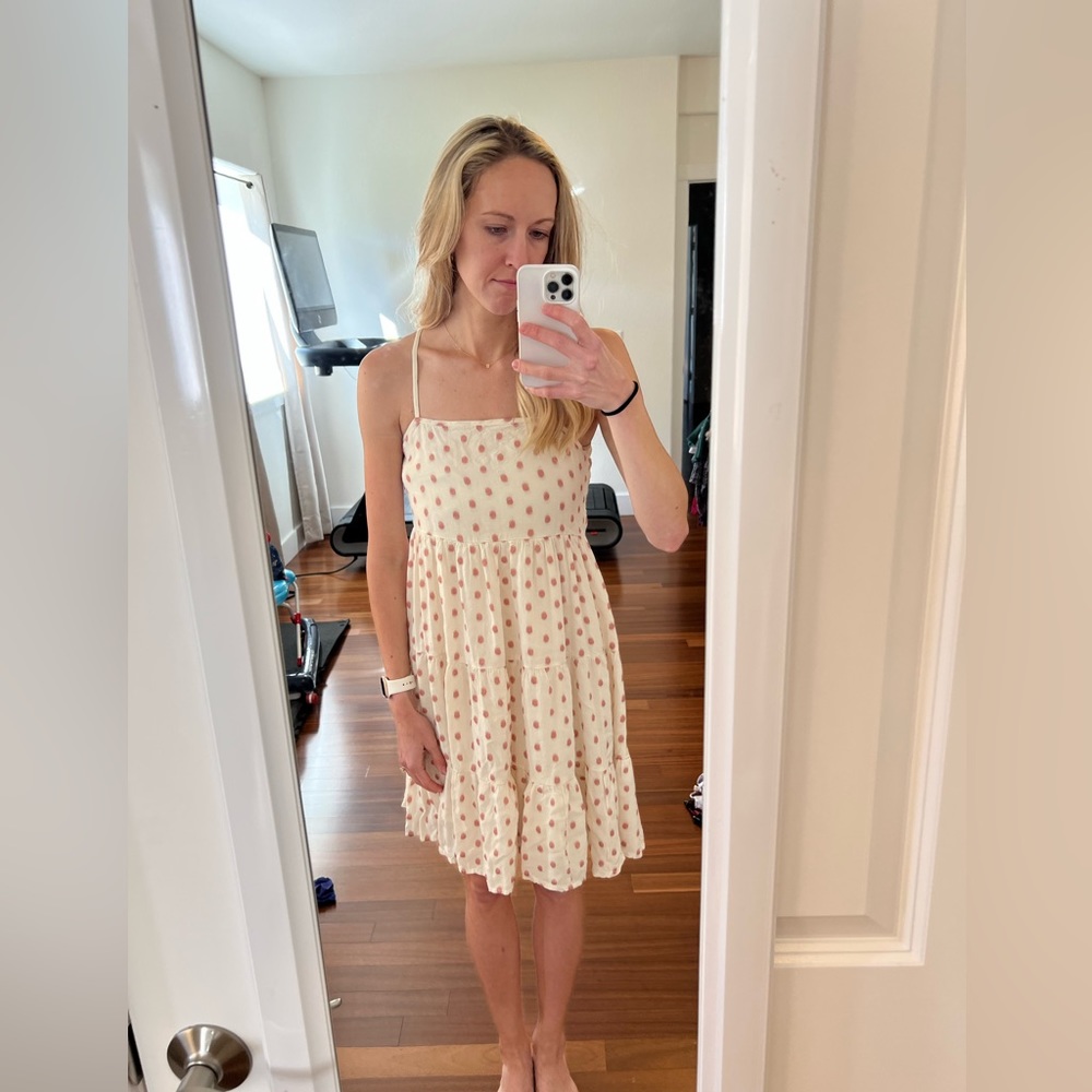 Flowy Pink and White Dress